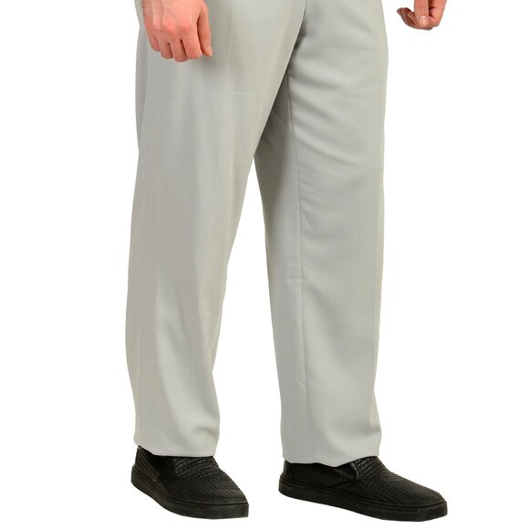 Hugo Boss Men's "Flips251X" Light Gray Pleated Front Dress Pants US 32R IT 48 - Picture 2 of 5